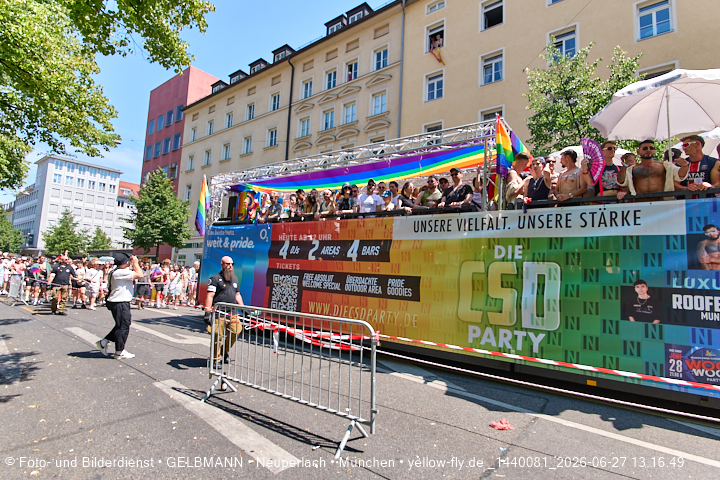 27.06.2026 - München feiert Christopher Street Day 2026 bei extremer Hitze