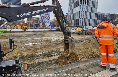 25.11.2025 - Kampfmittelbeseitigung am Ostbahnhof auf der Baustelle zur 2. Stammstrecke