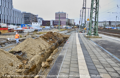 25.11.2025 - Kampfmittelbeseitigung am Ostbahnhof auf der Baustelle zur 2. Stammstrecke