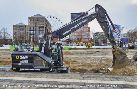 25.11.2025 - Kampfmittelbeseitigung am Ostbahnhof auf der Baustelle zur 2. Stammstrecke