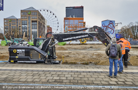25.11.2025 - Kampfmittelbeseitigung am Ostbahnhof auf der Baustelle zur 2. Stammstrecke