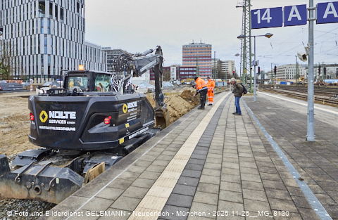 25.11.2025 - Kampfmittelbeseitigung am Ostbahnhof auf der Baustelle zur 2. Stammstrecke