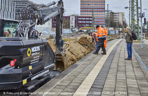 25.11.2025 - Kampfmittelbeseitigung am Ostbahnhof auf der Baustelle zur 2. Stammstrecke