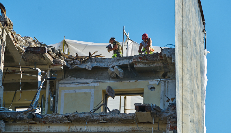 25.06.2019 - Notwendige Kernborhrung beim Abriss des Hotel Königshof