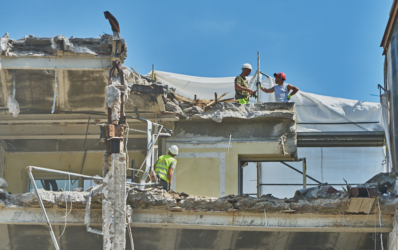 25.06.2019 - Notwendige Kernborhrung beim Abriss des Hotel Königshof