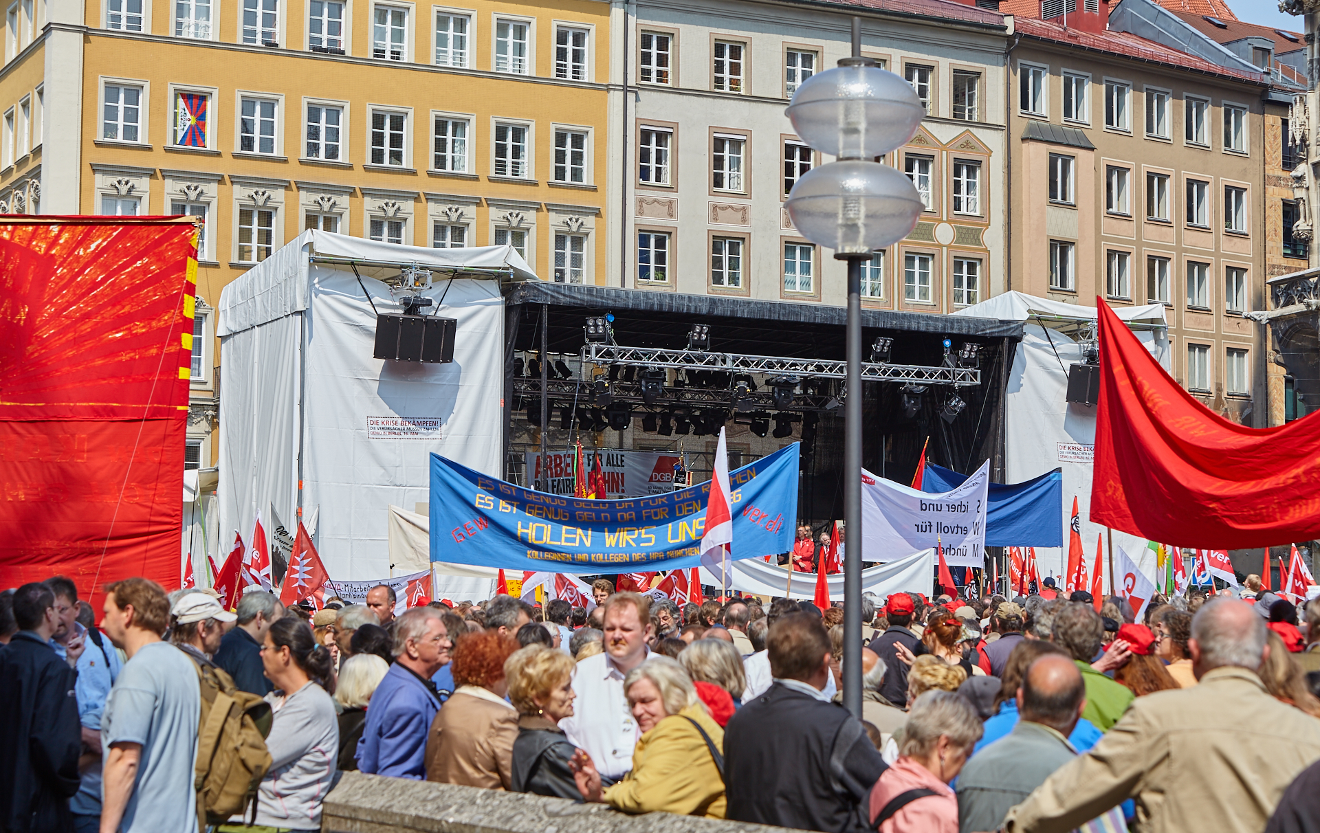 1. Mai 2009 - Kundgebung auf dem Marienplatz