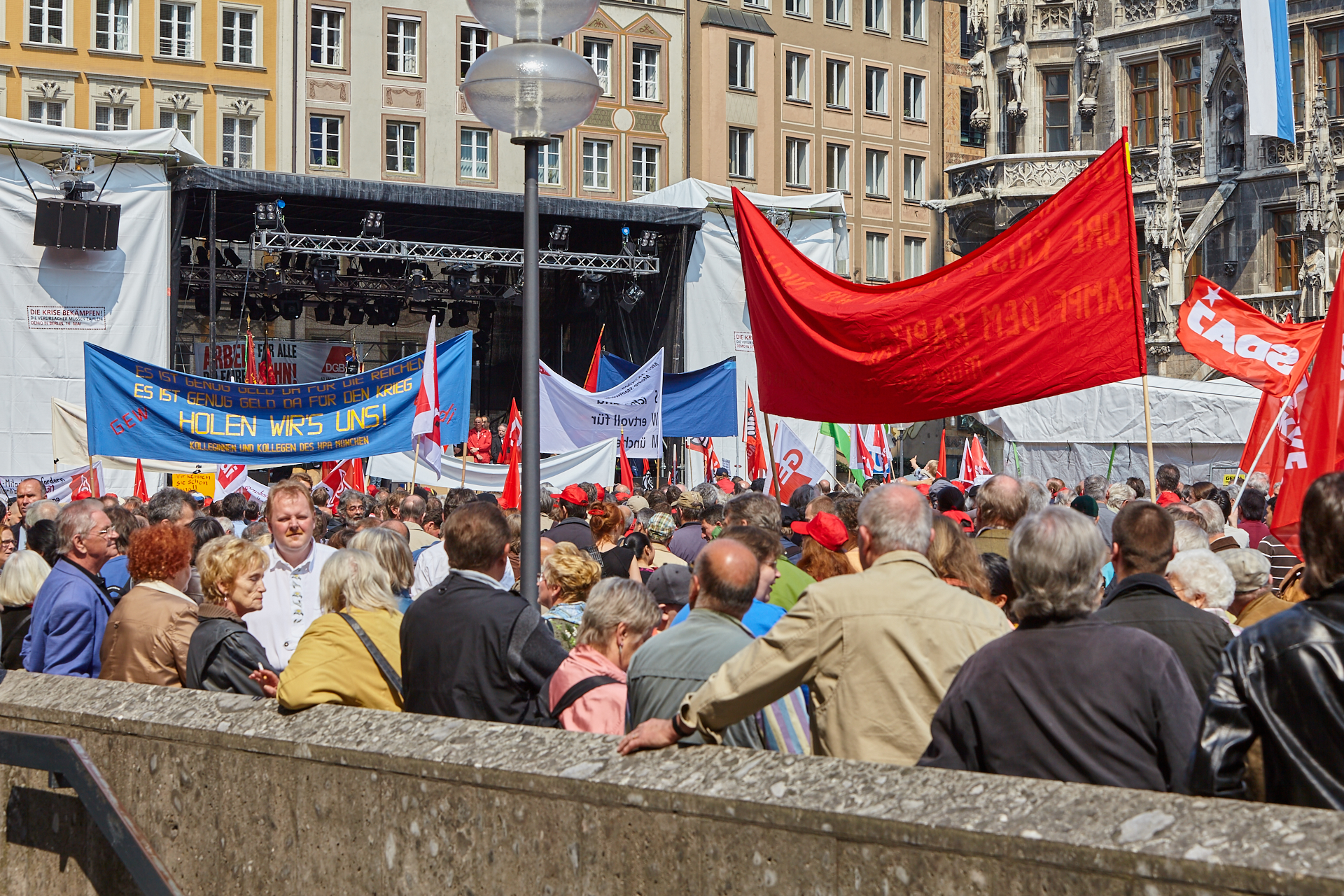1. Mai 2009 - Kundgebung auf dem Marienplatz