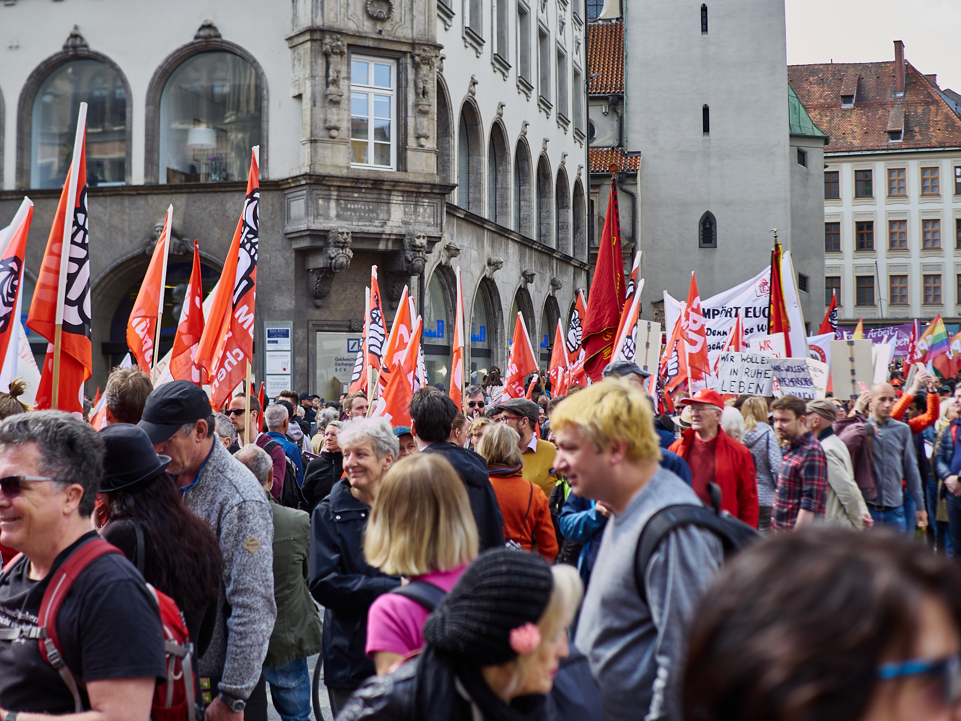 01.05.2019 - Maikundgebung auf dem Münchner Marienplatz