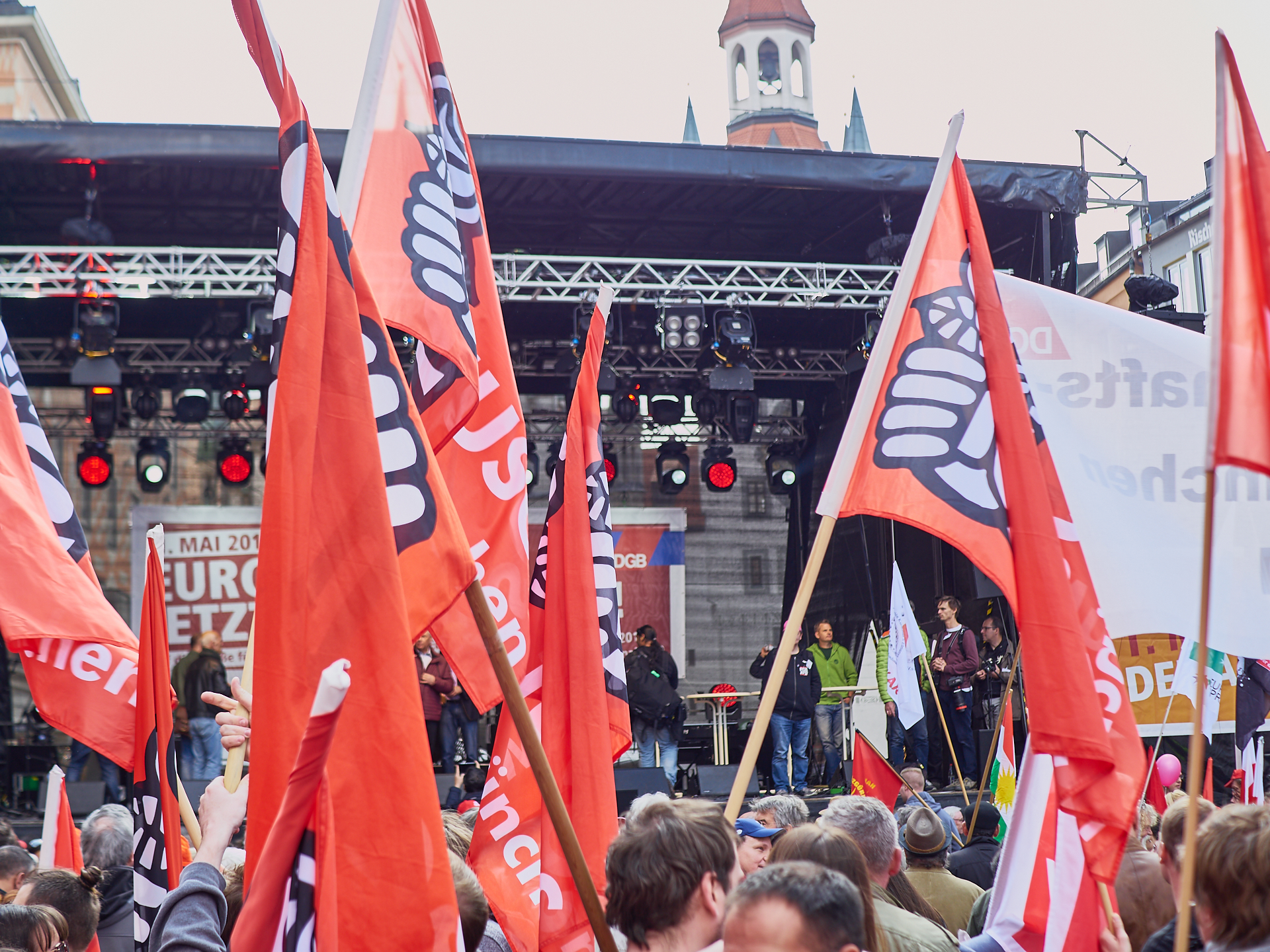 01.05.2019 - Maikundgebung auf dem Münchner Marienplatz