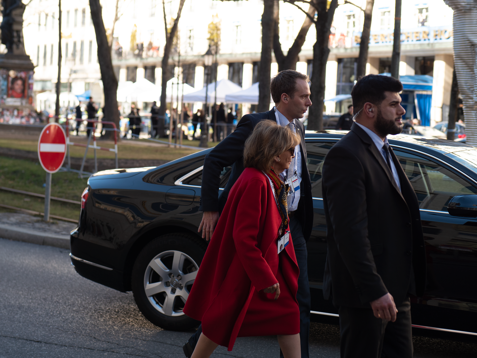 Sicherheitskonferenz München 2019 vor dem Bayerischen Hof.