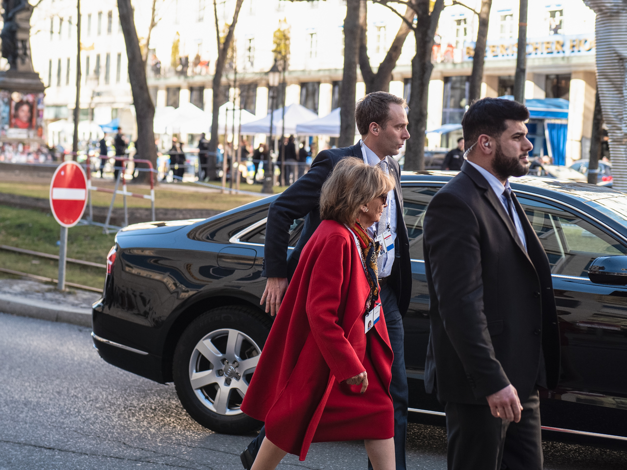Sicherheitskonferenz München 2019 vor dem Bayerischen Hof.