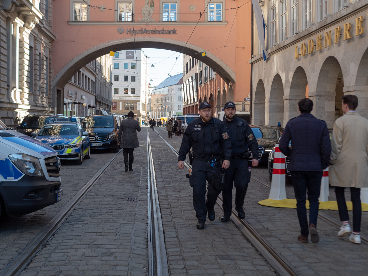 Sicherheitskonferenz München 2019 vor dem Bayerischen Hof.
