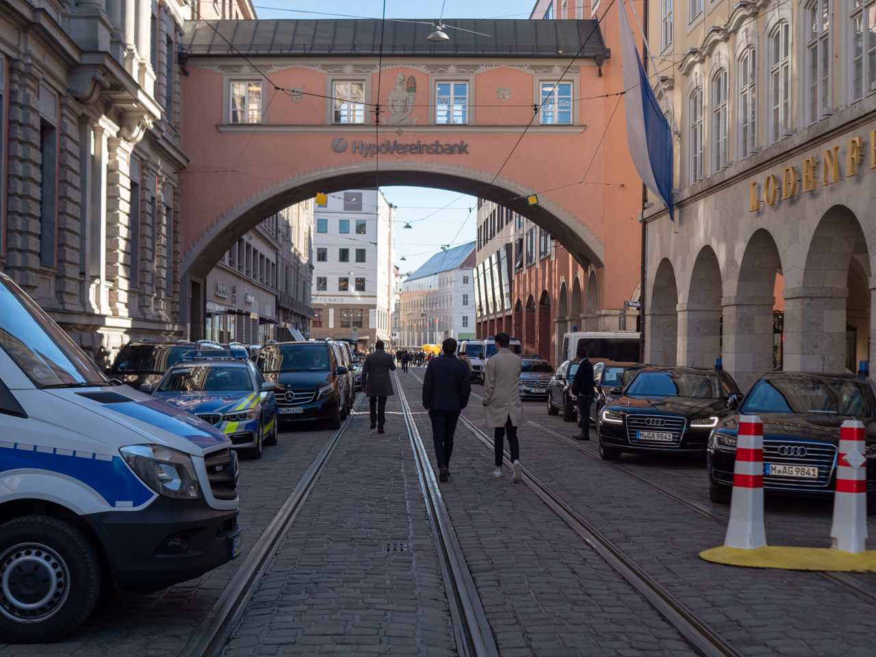 Sicherheitskonferenz München 2019 vor dem Bayerischen Hof.