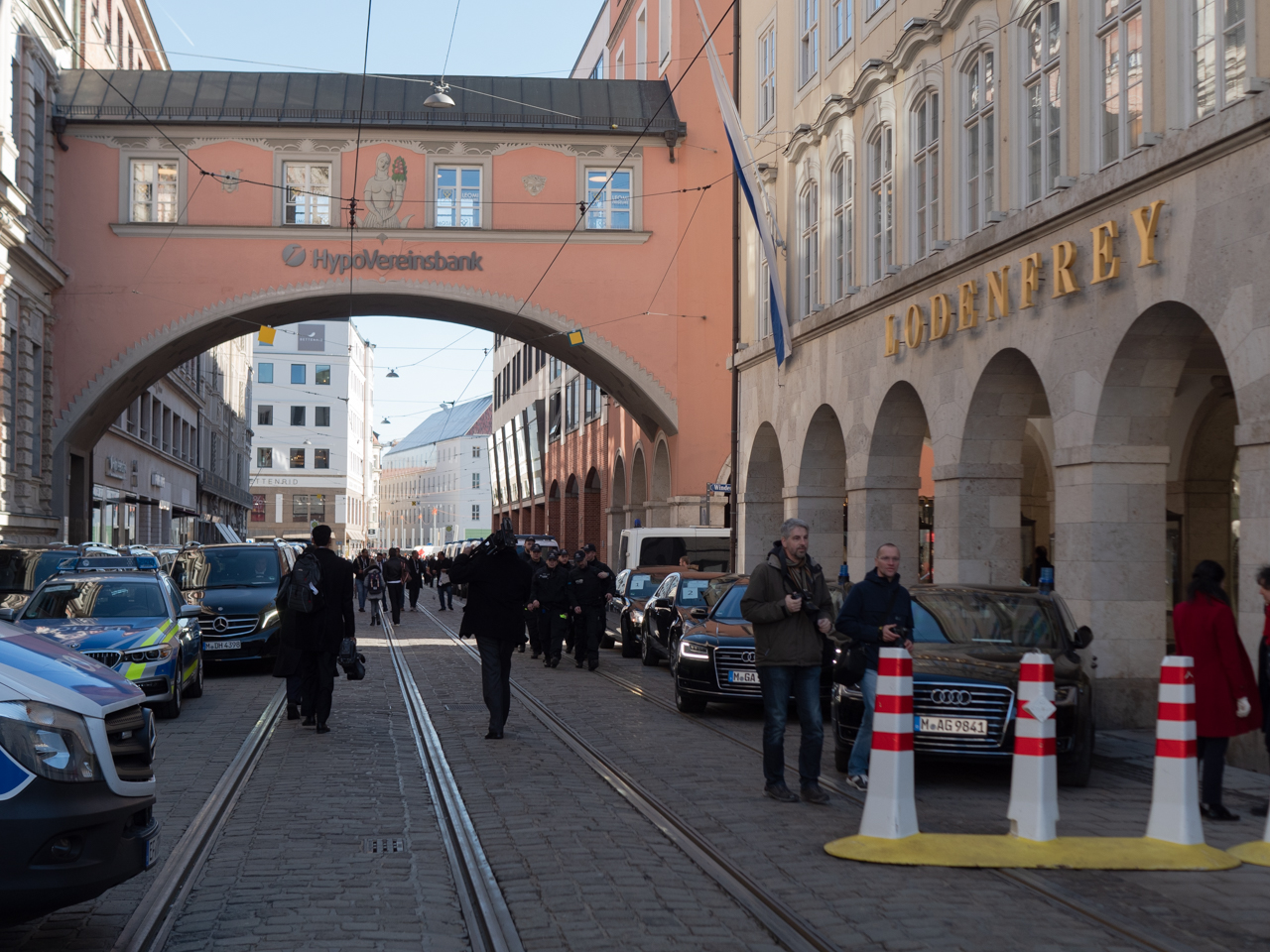 Sicherheitskonferenz München 2019 vor dem Bayerischen Hof.