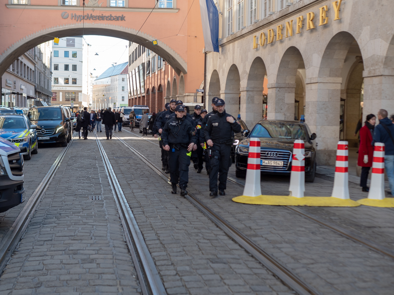 Sicherheitskonferenz München 2019 vor dem Bayerischen Hof.