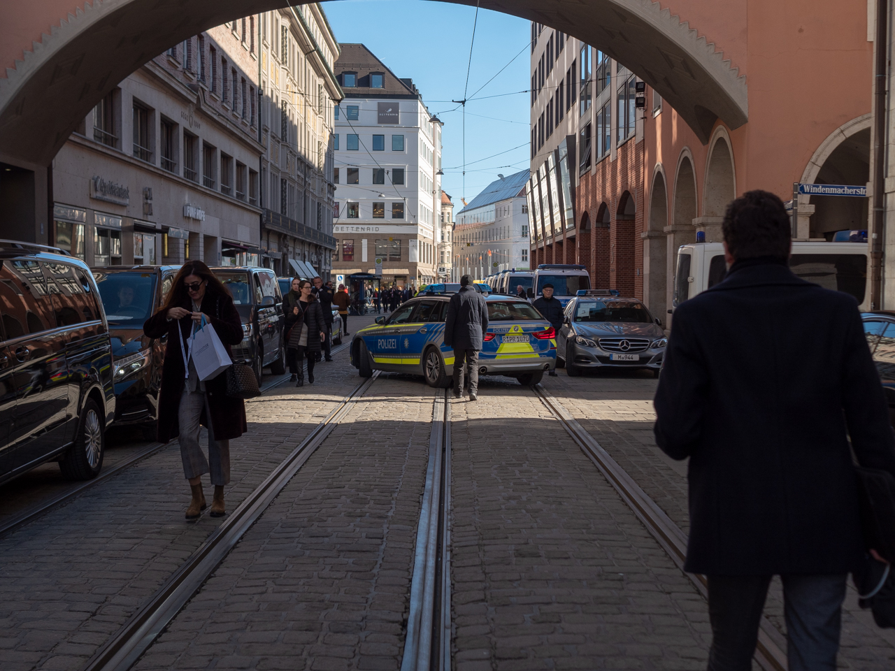 Sicherheitskonferenz München 2019 vor dem Bayerischen Hof.