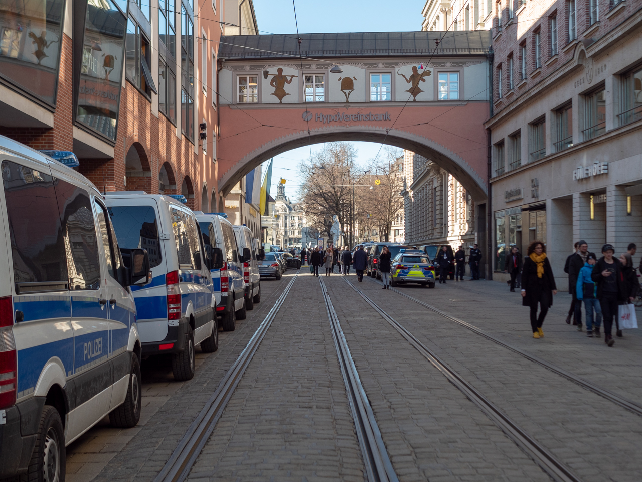 Sicherheitskonferenz München 2019 vor dem Bayerischen Hof.