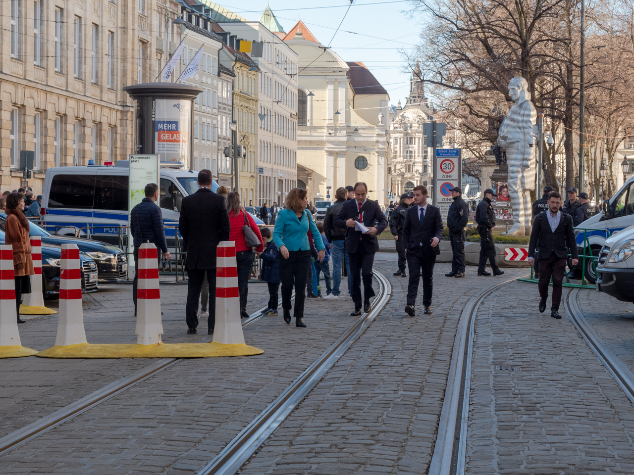 Sicherheitskonferenz München 2019 vor dem Bayerischen Hof.