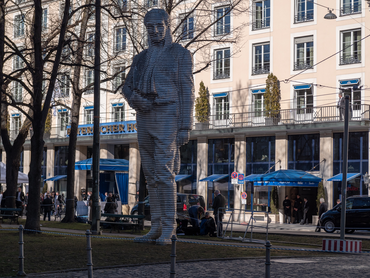Sicherheitskonferenz München 2019 vor dem Bayerischen Hof.