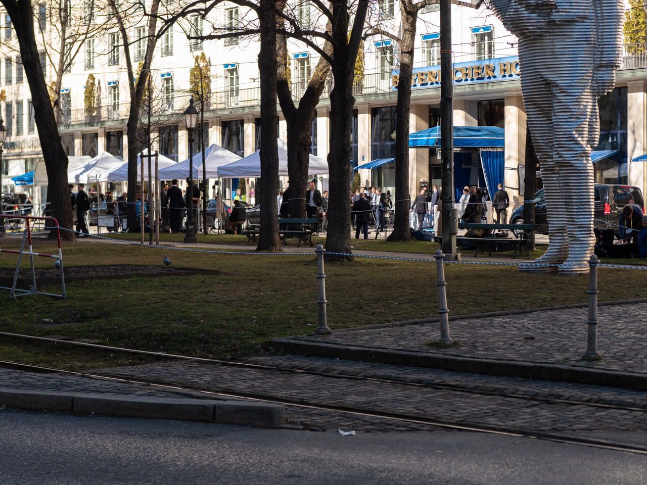 Sicherheitskonferenz München 2019 vor dem Bayerischen Hof.