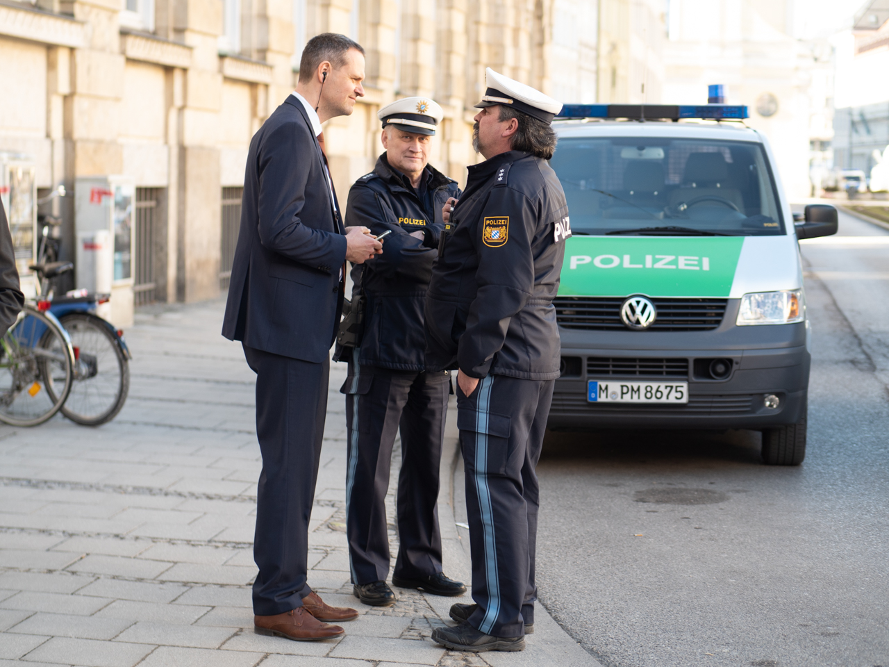 Sicherheitskonferenz München 2019 vor dem Bayerischen Hof.
