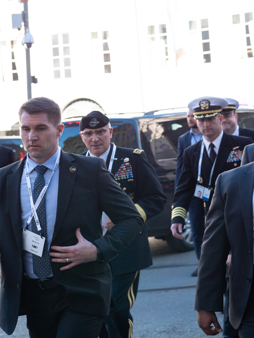 Sicherheitskonferenz München 2019 vor dem Bayerischen Hof.