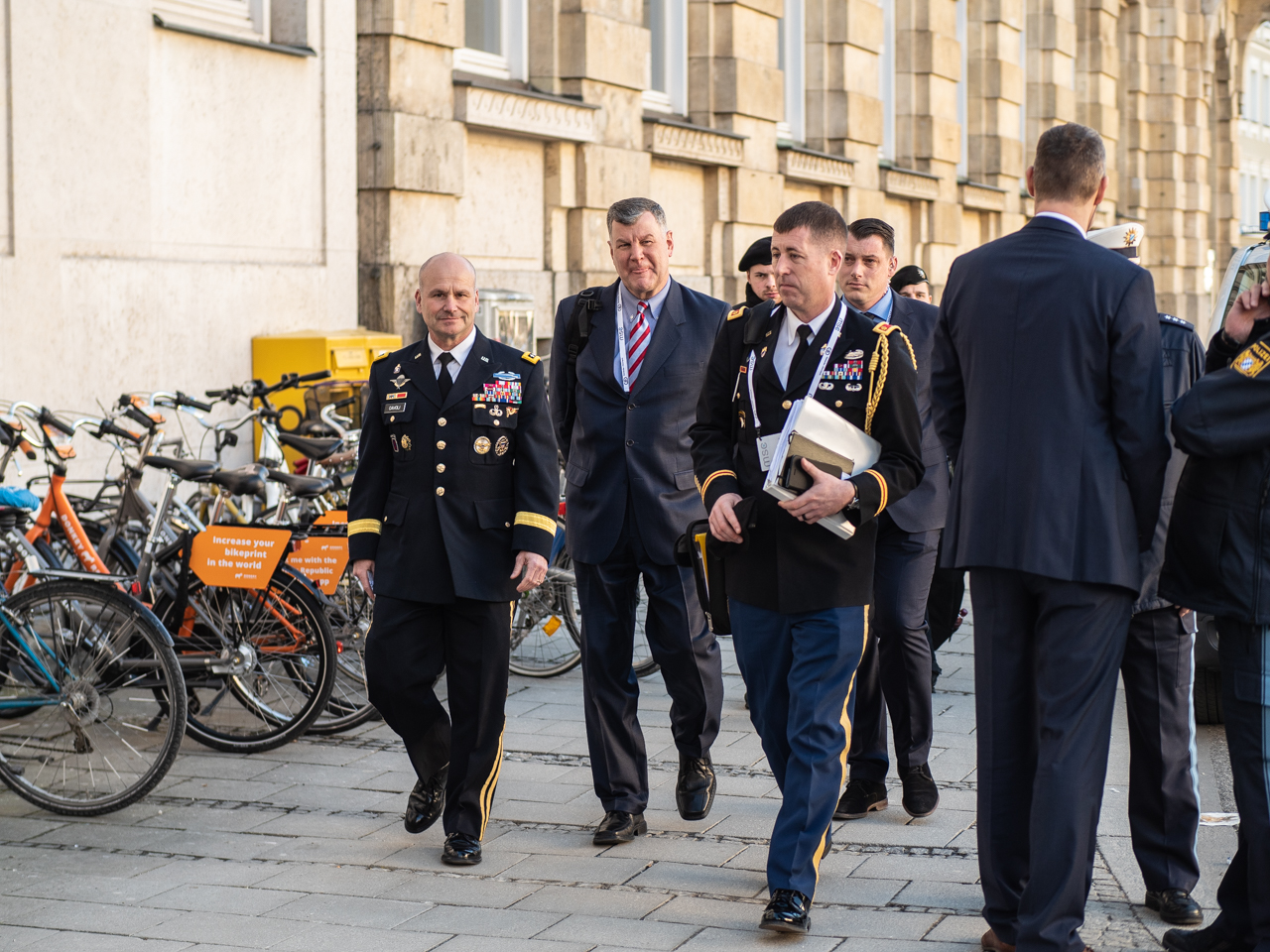 Sicherheitskonferenz München 2019 vor dem Bayerischen Hof.