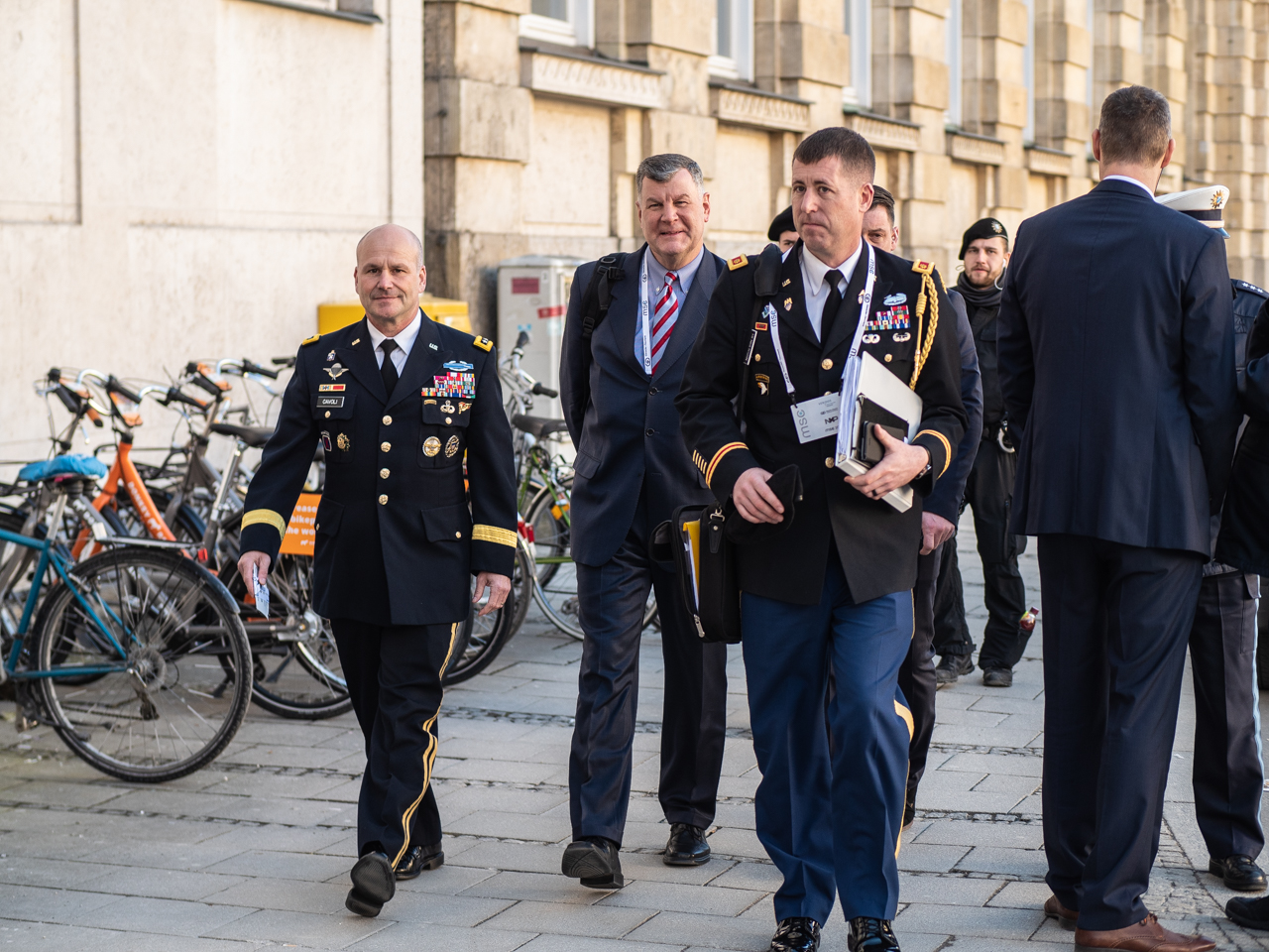 Sicherheitskonferenz München 2019 vor dem Bayerischen Hof.