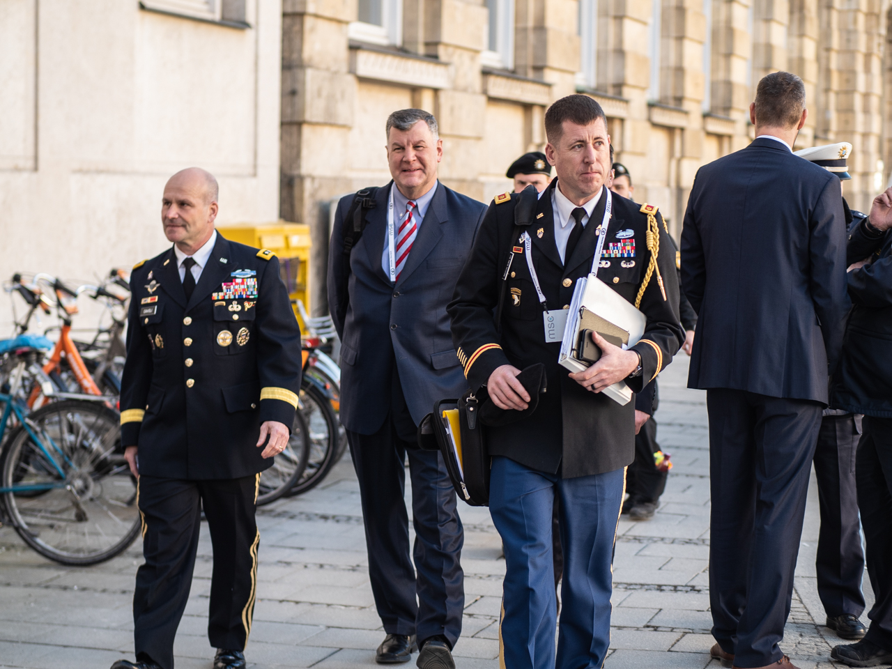 Sicherheitskonferenz München 2019 vor dem Bayerischen Hof.
