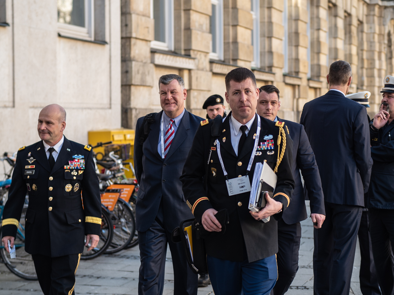 Sicherheitskonferenz München 2019 vor dem Bayerischen Hof.