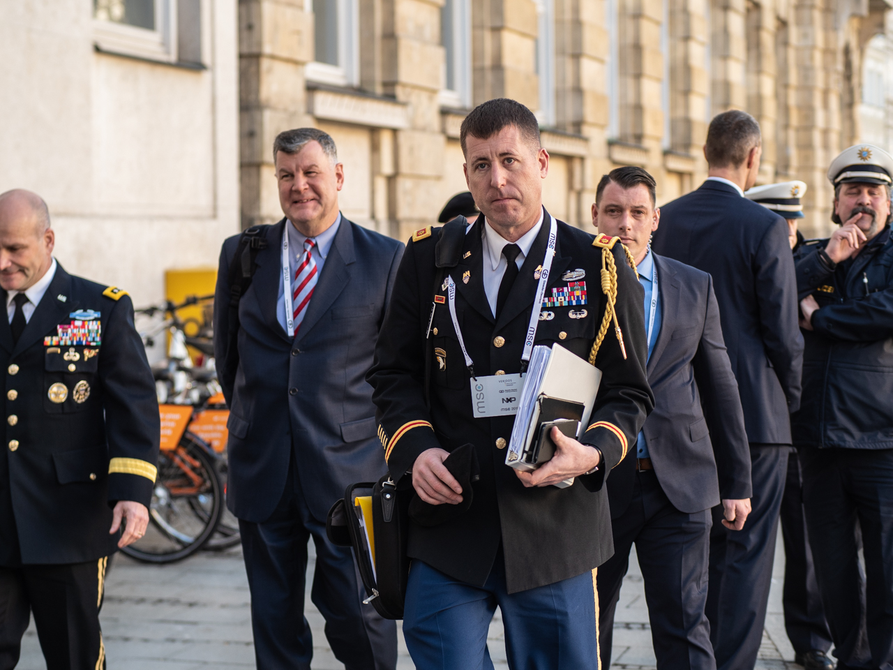 Sicherheitskonferenz München 2019 vor dem Bayerischen Hof.