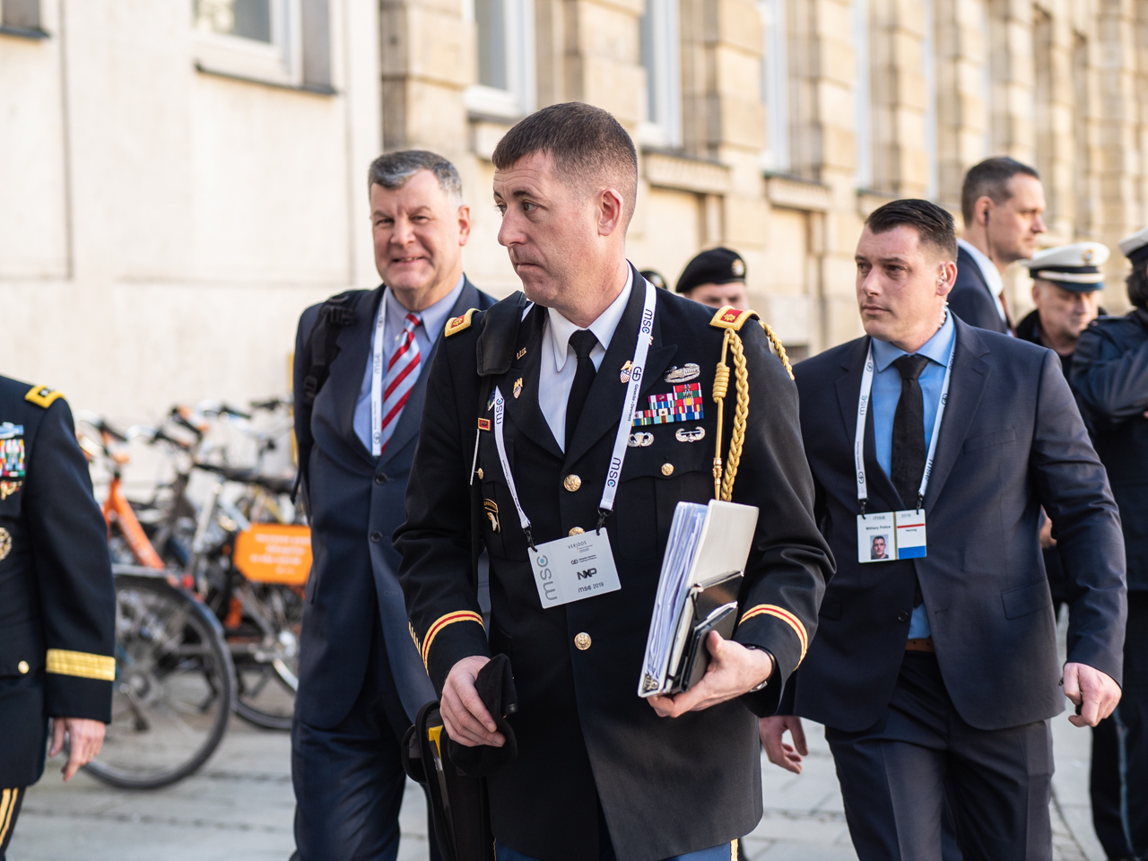 Sicherheitskonferenz München 2019 vor dem Bayerischen Hof.