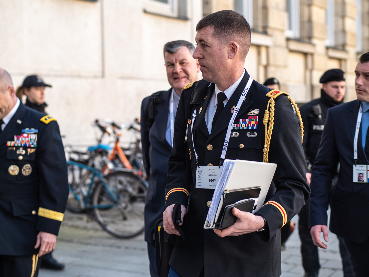 Sicherheitskonferenz München 2019 vor dem Bayerischen Hof.