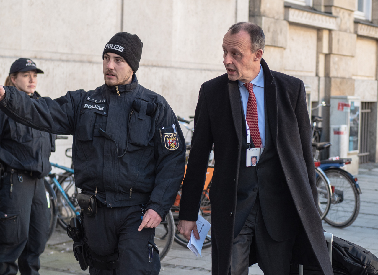 Sicherheitskonferenz München 2019 vor dem Bayerischen Hof.