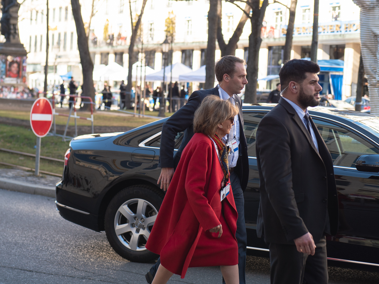 Sicherheitskonferenz München 2019 vor dem Bayerischen Hof.