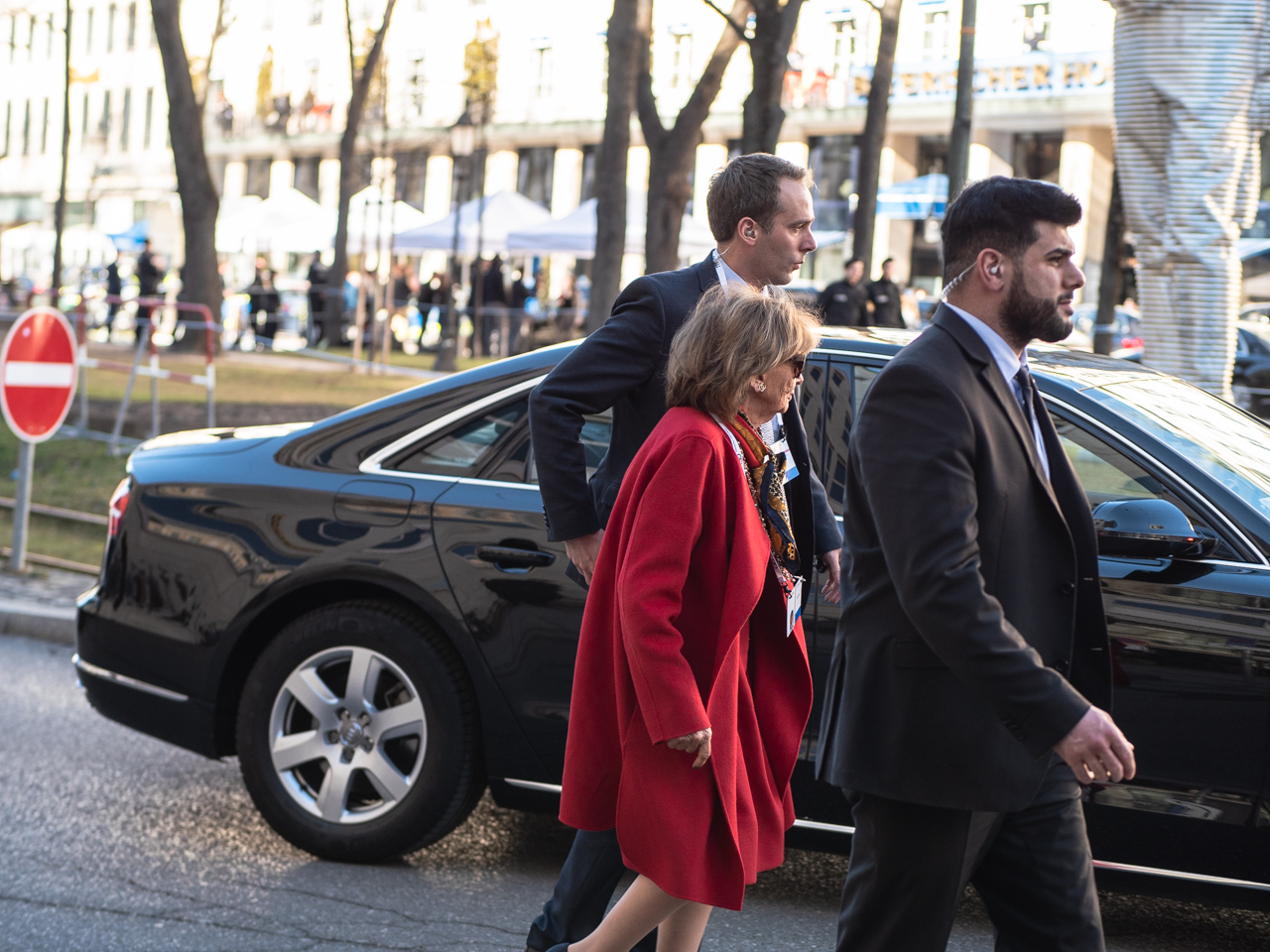 Sicherheitskonferenz München 2019 vor dem Bayerischen Hof.