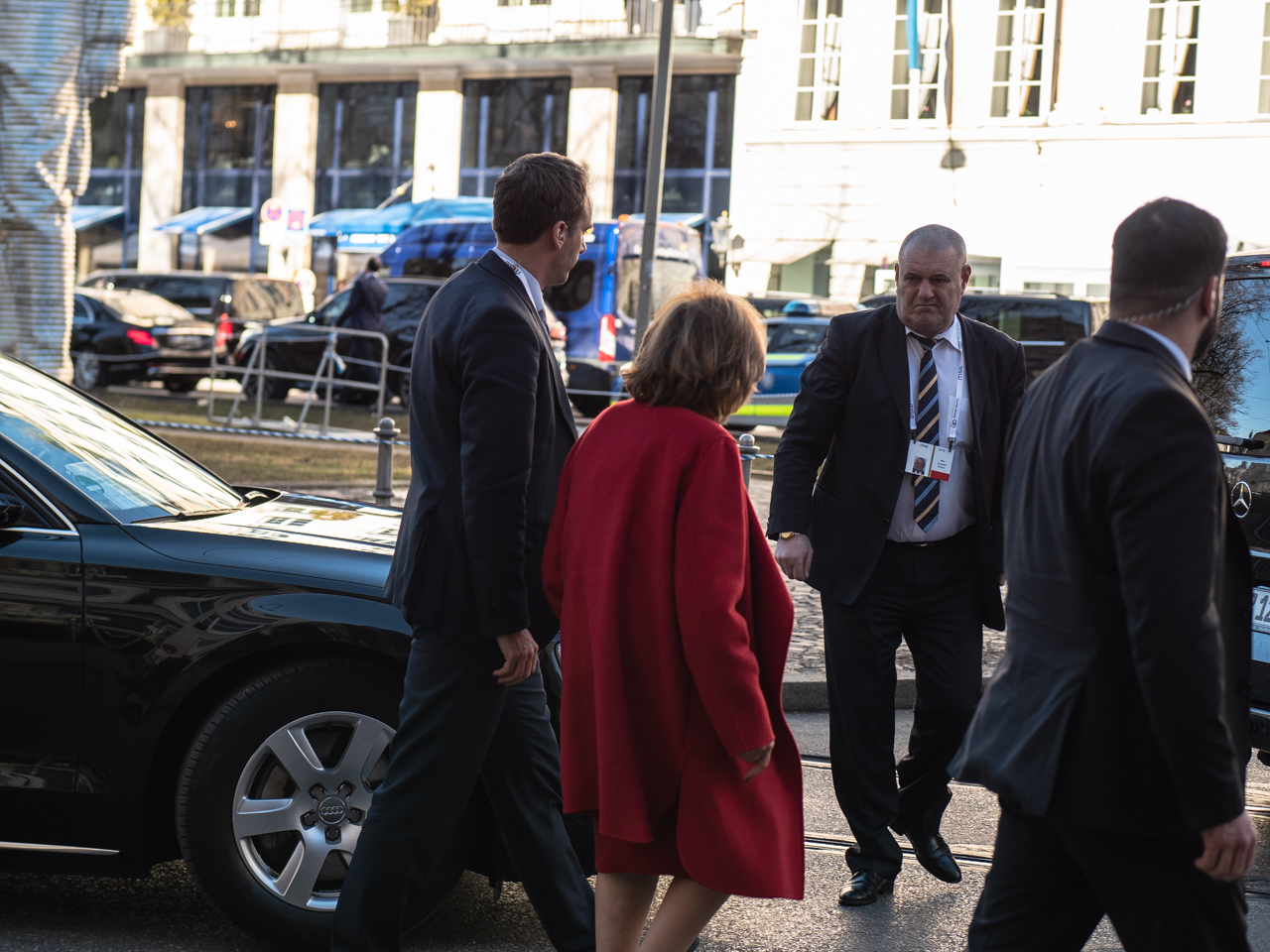Sicherheitskonferenz München 2019 vor dem Bayerischen Hof.