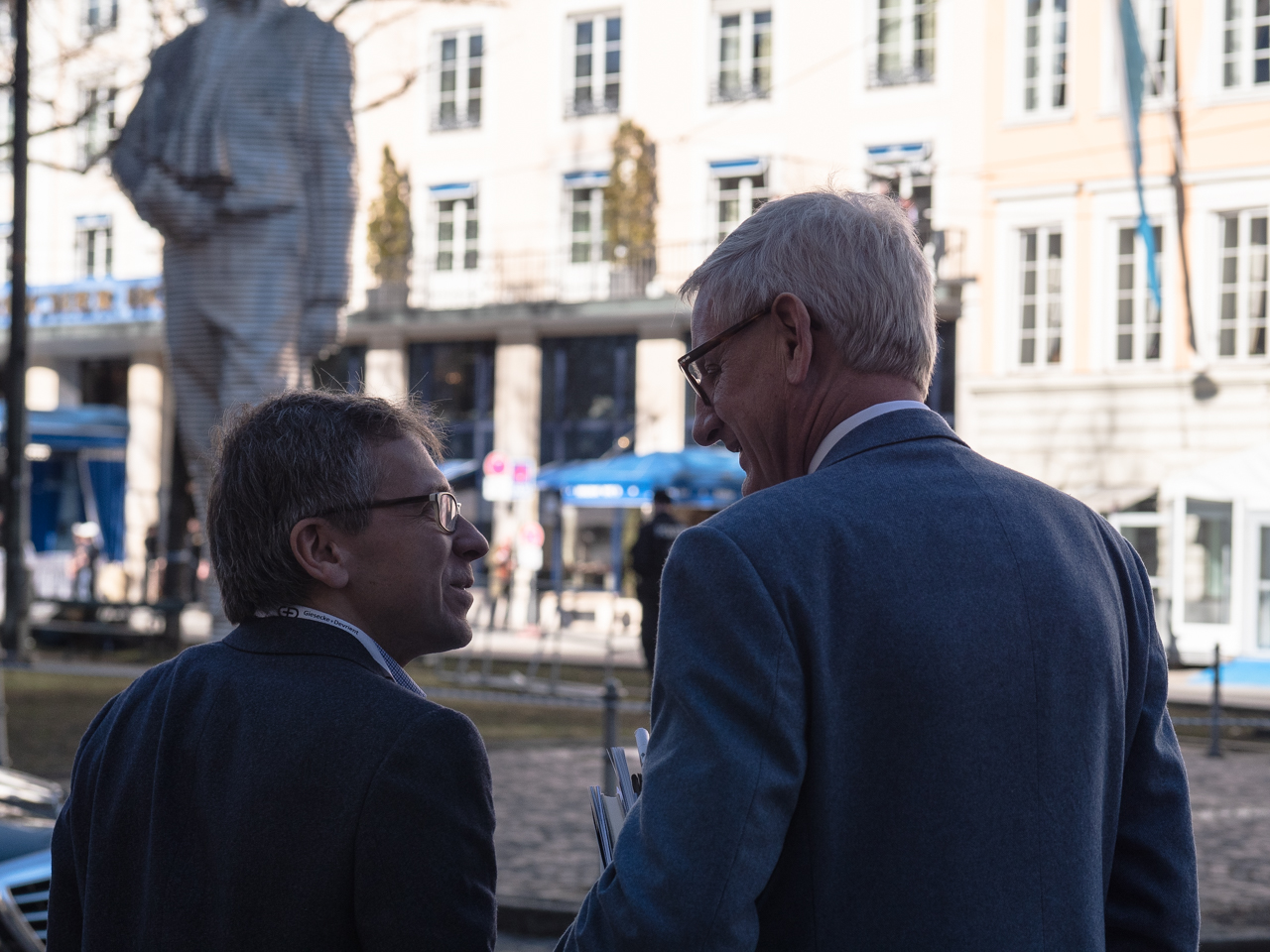 Sicherheitskonferenz München 2019 vor dem Bayerischen Hof.