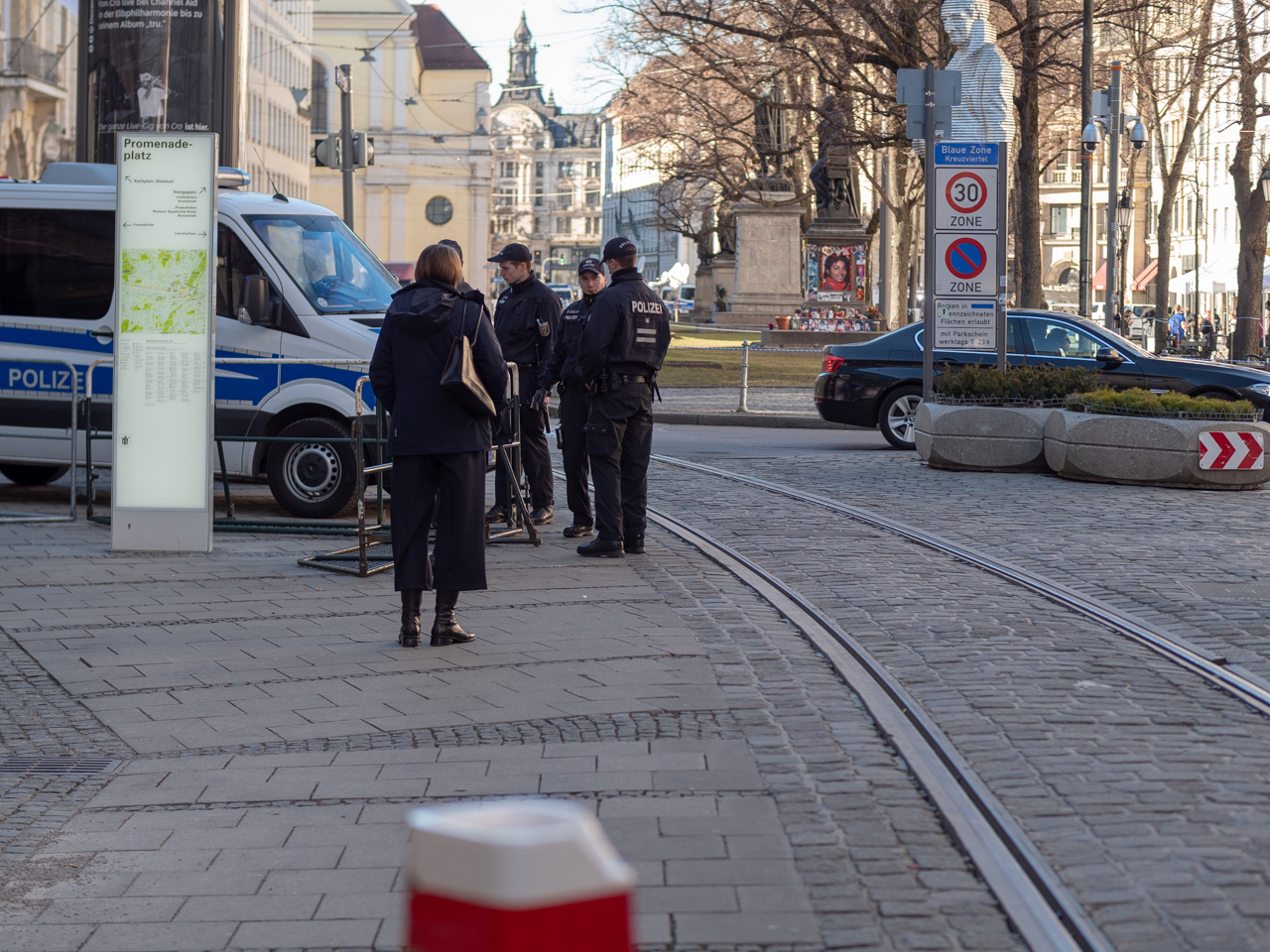 Sicherheitskonferenz München 2019 vor dem Bayerischen Hof.