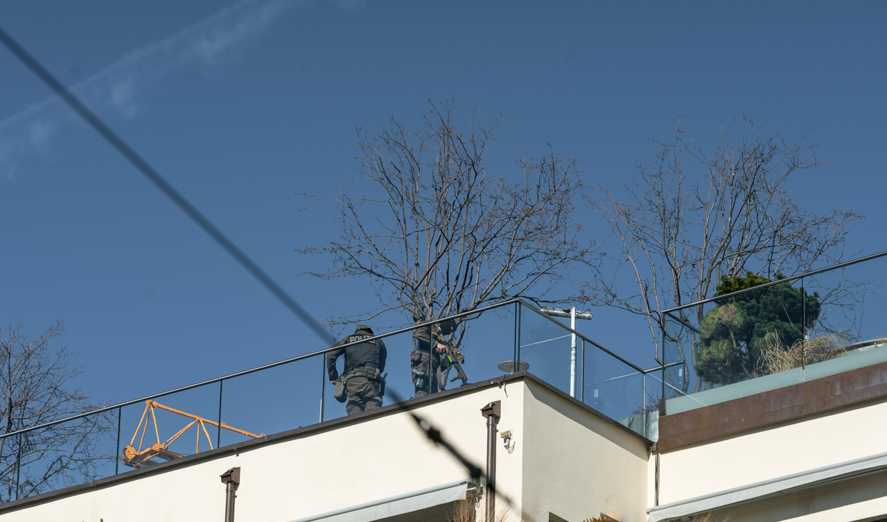 Sicherheitskonferenz München 2019 vor dem Bayerischen Hof.
