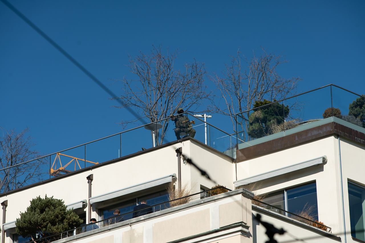 Sicherheitskonferenz München 2019 vor dem Bayerischen Hof.