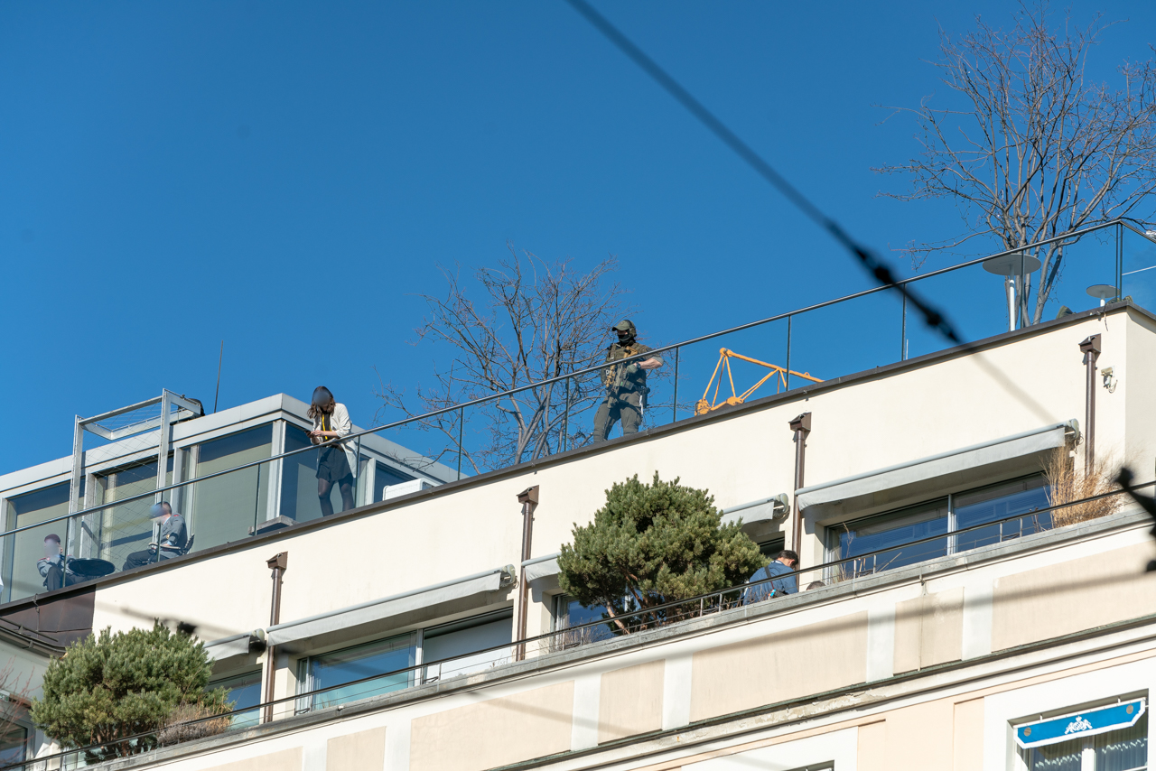 Sicherheitskonferenz München 2019 vor dem Bayerischen Hof.
