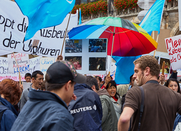 07.07.2009 - Uighuren-Demo auf dem Marienplatz München