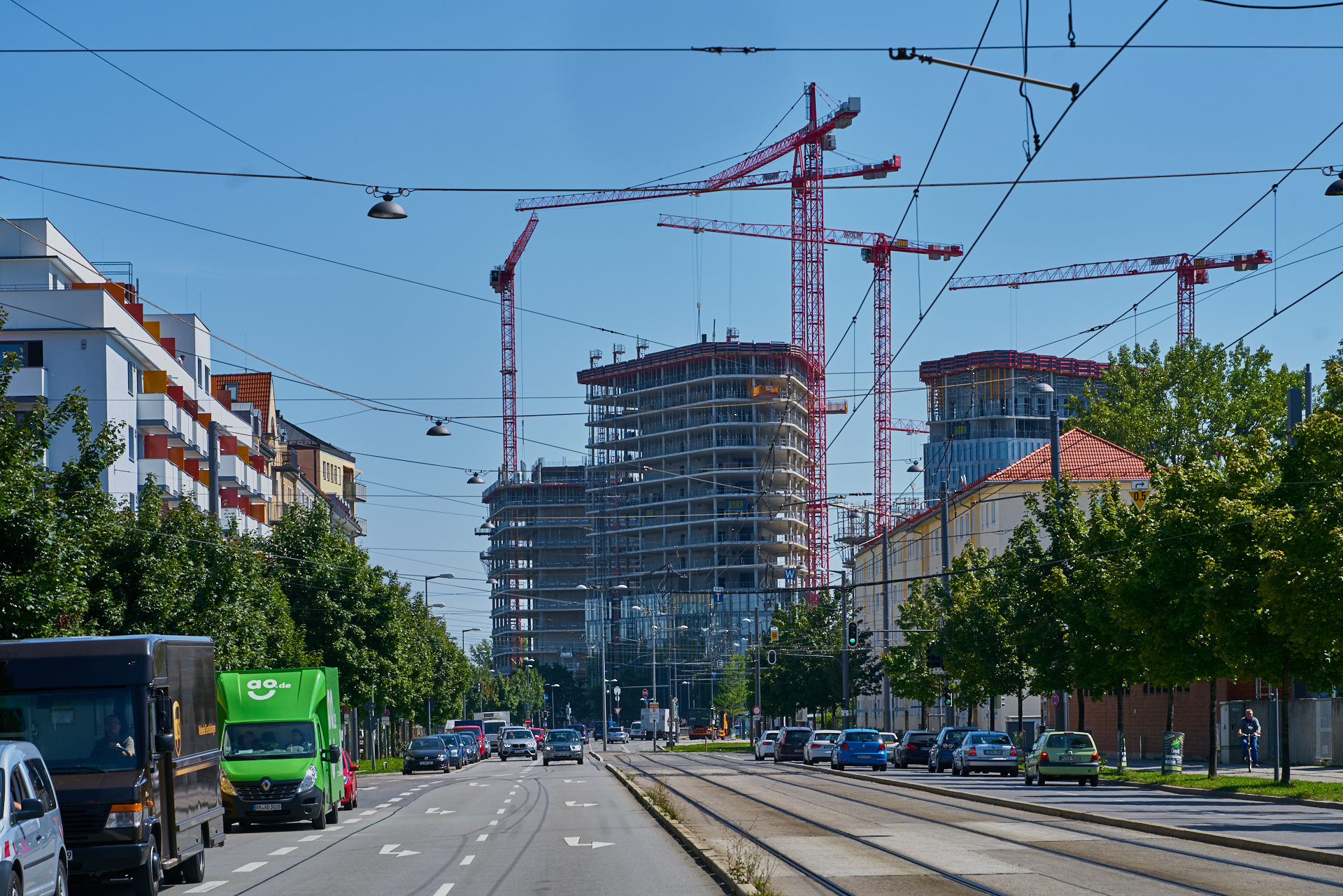 Stadtportal München Ost - Bogenhausener Tor, Vogelweideplatz, München.